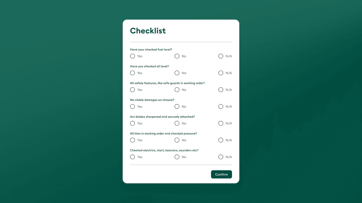 Safety management dashboard