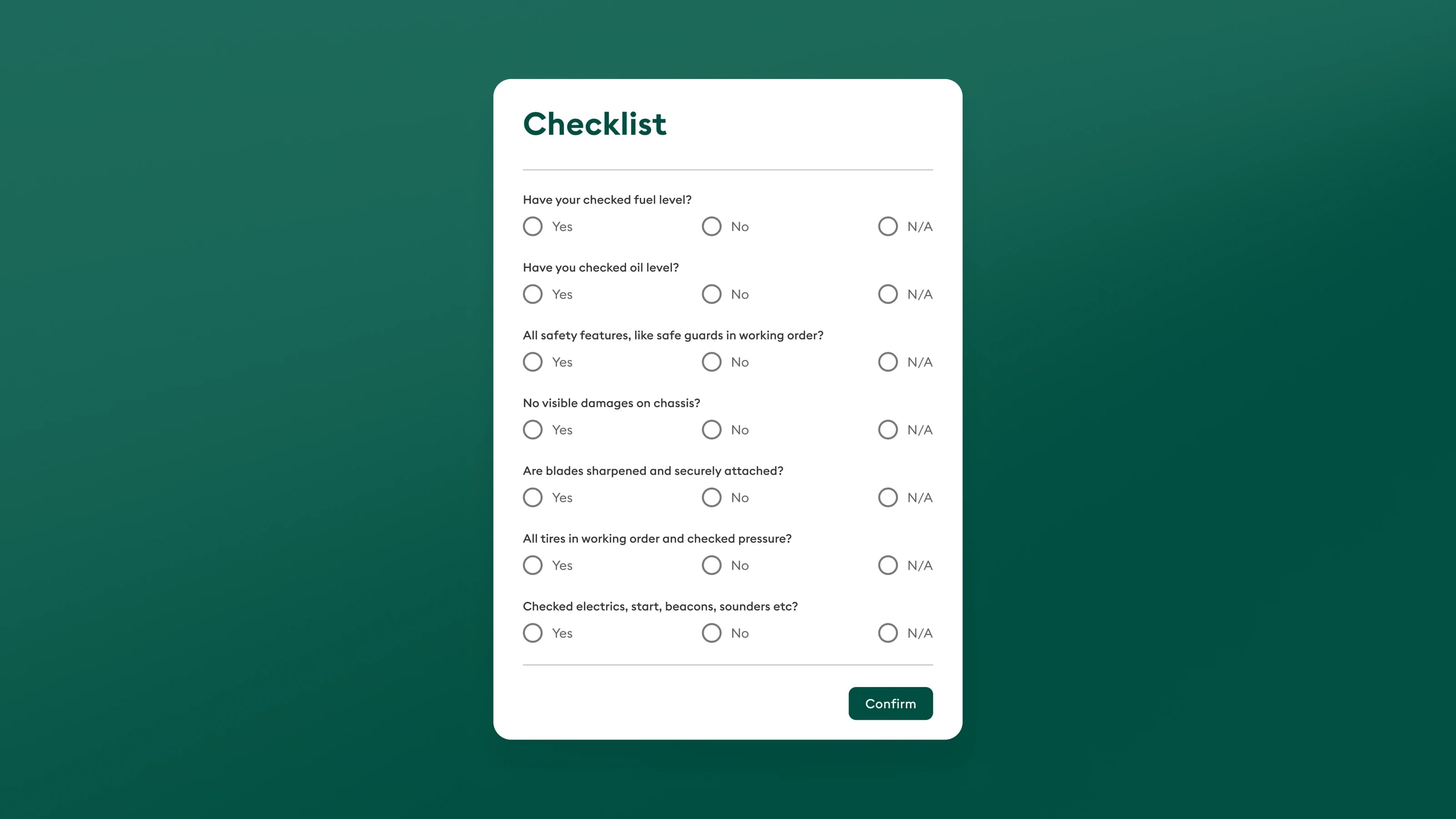 Safety management dashboard