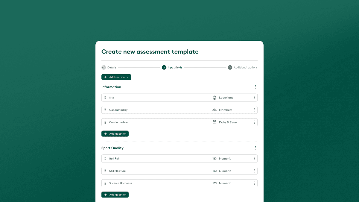 Custom assessments dashboard
