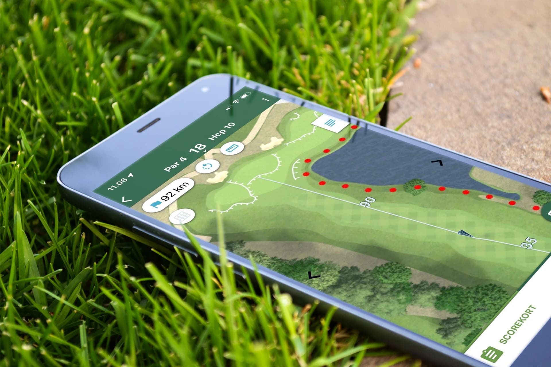 Site builder showing golf course zones
