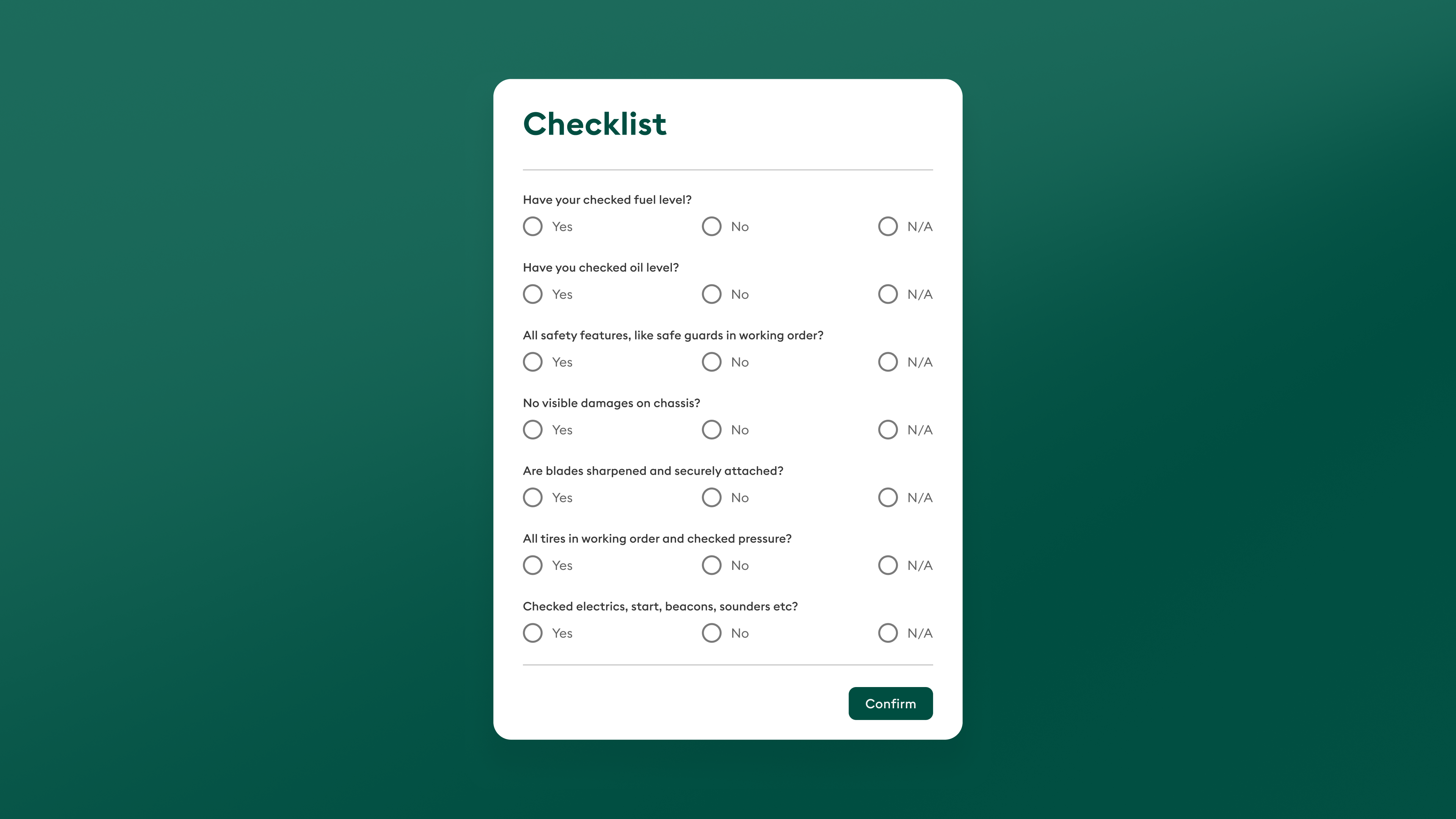 Safety management dashboard